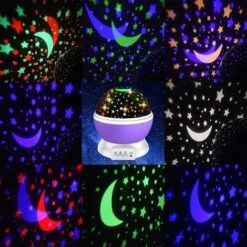 Veilleuse Projecteur Ciel étoilé Avec 8 Modes D'effets Lumineux / Prise USB / Rotation à 360 ° - Cadeau Populaire Pour Les Enfants En 2021,(Mauve)-BISBISOUS -EUROPALAMP Soldes Magasin 53813588 3
