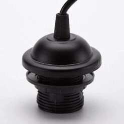 DENUOTOP E27 Porte Lampe Suspension, E27 Pendentif Lampes Suspendues Accessoires, E27 Lampe Suspendue Accessoires Avec 2m Câble, Pour Bar, Café, Magasin De Vêtements, Maison, Hôtel (Noir) -EUROPALAMP Soldes Magasin 54681807 3