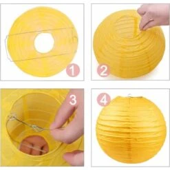 Lanternes En Papier, (30cm / 12") Pliable Papier Abat-jour Lampion, Chinoise Suspendre Boule Décoration Pour Mariage Maison Église Jardin Fête 10 Pièces-Macaron 7 Lanternes En Papier, (30cm / 12") Pliable Papier Abat-jour Lampion, Chinoise Suspendre Boule Décoration Pour Mariage Maison Église Jardin Fête 10 Pièces-Macaron -EUROPALAMP Soldes Magasin 55390304 3