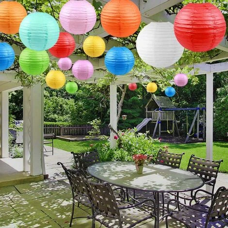 Lanternes En Papier, (30cm / 12") Pliable Papier Abat-jour Lampion, Chinoise Suspendre Boule Décoration Pour Mariage Maison Église Jardin Fête 10 Pièces-Macaron 5 Lanternes En Papier, (30cm / 12") Pliable Papier Abat-jour Lampion, Chinoise Suspendre Boule Décoration Pour Mariage Maison Église Jardin Fête 10 Pièces-Macaron – Image 5