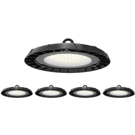 Cloche Highbay Industrielle UFO 90° 200W (Pack De 5) - Blanc 1 Cloche Highbay Industrielle UFO 90° 200W (Pack De 5) - Blanc