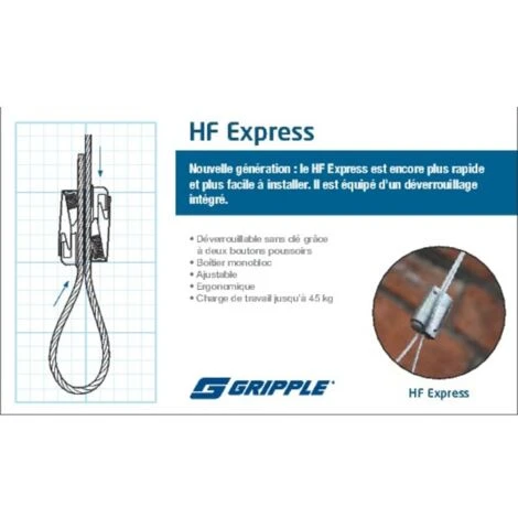 Câble Acier De Suspension HF Express GRIPPLE - 3000 Mm - Gripple 2 Câble Acier De Suspension HF Express GRIPPLE - 3000 Mm - Gripple – Image 2