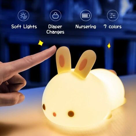 Veilleuse Enfant,Veilleuse Bébé,Veilleuse Enfant Rechargeable,Veilleuse Bebe LED Lapin Tactile,Veilleuse Portable Silicone Nuit Fille Garcon Adulte,Lampe Veilleuse USB Miffy,Cadeau Bebe Fille Garcon 5 Veilleuse Enfant,Veilleuse Bébé,Veilleuse Enfant Rechargeable,Veilleuse Bebe LED Lapin Tactile,Veilleuse Portable Silicone Nuit Fille Garcon Adulte,Lampe Veilleuse USB Miffy,Cadeau Bebe Fille Garcon – Image 5
