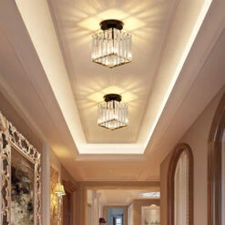 E27 Plafonnier Moderne, Mini Plafonniers Créatifs, Plafonnier Lustre, Pour Couloir, Escaliers, Entrée, Chambre, Salon, Bar, Restaurant,Café,magasin De Vêtements,plafonnier En Cristal (Carré/noir) 8 E27 Plafonnier Moderne, Mini Plafonniers Créatifs, Plafonnier Lustre, Pour Couloir, Escaliers, Entrée, Chambre, Salon, Bar, Restaurant,Café,magasin De Vêtements,plafonnier En Cristal (Carré/noir) -EUROPALAMP Soldes Magasin 56697009 4