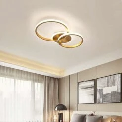 Plafonnier LED Moderne, Lampe De Plafond Ronde 42W 3500LM, Lustre LED Plafonnier En Aluminium Et Acrylique Pour Salon, Chambre à Coucher, Cuisine, Longueur 52cm (Blanc Froid 6000K)
