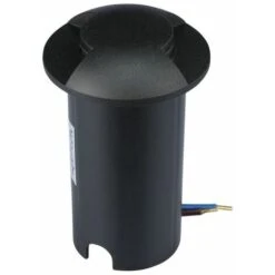 V-TAC 1W Double Beam Enterrement Cylindre Steplight LED Spotlight Noir Couleur 12V 6500K IP67 Pilote Non Inclus