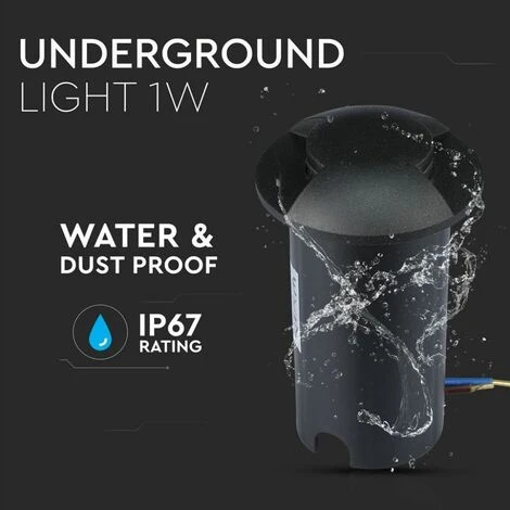 V-TAC 1W Double Beam Enterrement Cylindre Steplight LED Spotlight Noir Couleur 12V 6500K IP67 Pilote Non Inclus 2 V-TAC 1W Double Beam Enterrement Cylindre Steplight LED Spotlight Noir Couleur 12V 6500K IP67 Pilote Non Inclus – Image 2