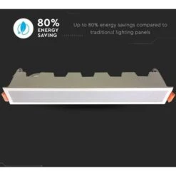 V-TAC Mini Panneau LED Linéaire 30W Encastré 430 45 65mm Couleur Blanche 6000K -EUROPALAMP Soldes Magasin 56848164 3