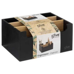 Organiseur 5 Compartiments Natureo 18cm Noir -EUROPALAMP Soldes Magasin 57080467 3