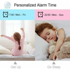 Réveil Enfant Lumineux LED Numerique Lampe Réveil Veilleuse Fille Garcons Jour Nuit Enfant Volume Réglable Snooze Réveil En USB Charge（Blanc） -EUROPALAMP Soldes Magasin 57912014 4