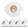 ZOLGINAH Spot Led Encastré, Spot Encastrable Extra Plat, 5W 400lumen Equivalent 50W Incandescence, 230V Blanc Chaud 3000 K, 120°d'éclairage, Spot De Plafond Pour Salle De Bain Salon Cuisine. Lot De 5