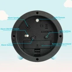 ZOLGINAH Réveil Enfant Analogique Garçon Fille Silencieux Horloges De Table Alimentées Par Batterie Sans Coutil De Chevet Grande Fonction Lumineuse Snooze Light Pour Bureau De Chambre- Bleu-271 -EUROPALAMP Soldes Magasin 59346192 5