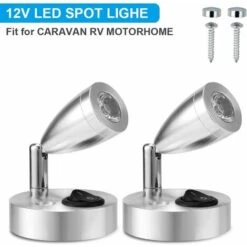 12V LED Spot Lampe De Lecture Interrupteur Réglable Lumière Chaude Pour Camping Car Van Bateau Led Lumière Intérieure (2 PCS) GrooFoo