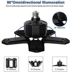 Déstockage Lot De LED De Garage - 120 W - 12000 Lm - Lampe D'atelier - Plafonniers Déformables - Panneaux E26/E27 -1 Lampes 8 Déstockage Lot De LED De Garage - 120 W - 12000 Lm - Lampe D'atelier - Plafonniers Déformables - Panneaux E26/E27 -1 Lampes -EUROPALAMP Soldes Magasin 59854226 4