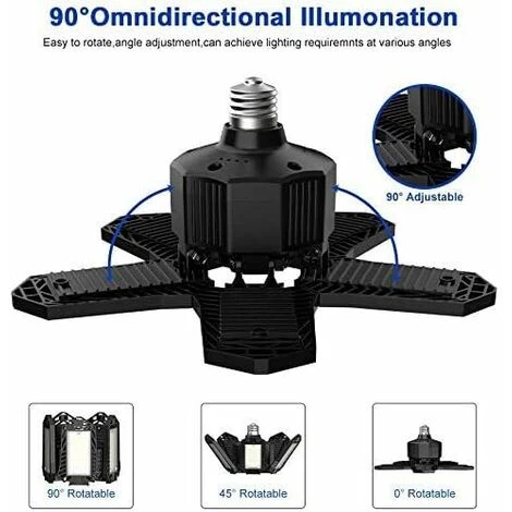 Déstockage Lot De LED De Garage - 120 W - 12000 Lm - Lampe D'atelier - Plafonniers Déformables - Panneaux E26/E27 -1 Lampes 4 Déstockage Lot De LED De Garage - 120 W - 12000 Lm - Lampe D'atelier - Plafonniers Déformables - Panneaux E26/E27 -1 Lampes – Image 4