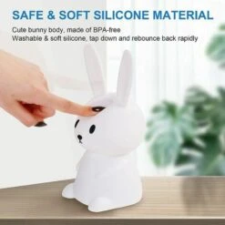 Lapin Veilleuse Bebe Tactile 7 Couleurs USB Rechargeable Peut être Chronométré Veilleuse Enfant Deco Lampe Pour Décoration Noël Chambre Enfant Cadeau D'anniversaire 9 Lapin Veilleuse Bebe Tactile 7 Couleurs USB Rechargeable Peut être Chronométré Veilleuse Enfant Deco Lampe Pour Décoration Noël Chambre Enfant Cadeau D'anniversaire -EUROPALAMP Soldes Magasin 61311680 5
