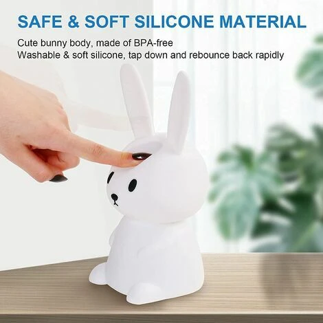 Lapin Veilleuse Bebe Tactile 7 Couleurs USB Rechargeable Peut être Chronométré Veilleuse Enfant Deco Lampe Pour Décoration Noël Chambre Enfant Cadeau D'anniversaire 5 Lapin Veilleuse Bebe Tactile 7 Couleurs USB Rechargeable Peut être Chronométré Veilleuse Enfant Deco Lampe Pour Décoration Noël Chambre Enfant Cadeau D'anniversaire – Image 5
