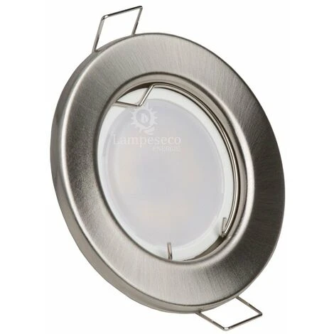 Lot De 30 Spot Led Encastrable Complète Ronde Fixe Alu Brossé Blanc Neutre Eq. 50w 2 Lot De 30 Spot Led Encastrable Complète Ronde Fixe Alu Brossé Blanc Neutre Eq. 50w – Image 2