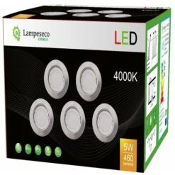 Lot De 30 Spot Led Encastrable Complète Ronde Fixe Alu Brossé Blanc Neutre Eq. 50w 8 Lot De 30 Spot Led Encastrable Complète Ronde Fixe Alu Brossé Blanc Neutre Eq. 50w -EUROPALAMP Soldes Magasin 6331159 4