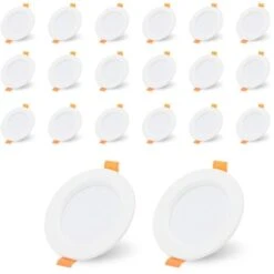 SWANEW 20x Spots Encastrables LED Spots Encastrables 5W Spots De Plafond Blanc Froid - Blancspot Led Encastrablespot Encastrable à Led Spots Encastrables Led Spots à Encastrer
