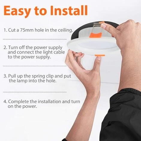 SWANEW 20x Spots Encastrables LED Spots Encastrables 5W Spots De Plafond Blanc Froid - Blancspot Led Encastrablespot Encastrable à Led Spots Encastrables Led Spots à Encastrer 4 SWANEW 20x Spots Encastrables LED Spots Encastrables 5W Spots De Plafond Blanc Froid - Blancspot Led Encastrablespot Encastrable à Led Spots Encastrables Led Spots à Encastrer – Image 4