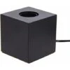Xanlite - Lampe à Poser Cube En Métal Noir, Compatible Culot E27, IP20, 60W Puissance Max - XDLAPCUBIKB