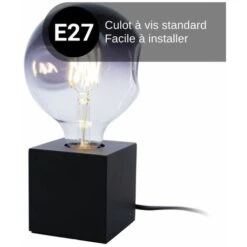 Xanlite - Lampe à Poser Cube En Métal Noir, Compatible Culot E27, IP20, 60W Puissance Max - XDLAPCUBIKB 7 Xanlite - Lampe à Poser Cube En Métal Noir, Compatible Culot E27, IP20, 60W Puissance Max - XDLAPCUBIKB -EUROPALAMP Soldes Magasin 64569540 3
