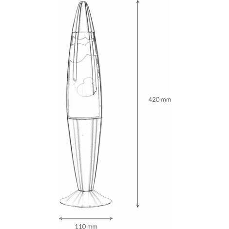 Lampe à Lave Jenny Noire Au Design Vintage En Style Rétro Avec Liquide Rosa Et Cire Violette H:42cm - Violet, Rose, Noir 5 Lampe à Lave Jenny Noire Au Design Vintage En Style Rétro Avec Liquide Rosa Et Cire Violette H:42cm - Violet, Rose, Noir – Image 5