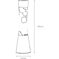 Lampe à Lave SANDRO Au Design Rétro Noir Avec Liquide Clair Et Cire Noire H:39 Cm G9 -EUROPALAMP Soldes Magasin 64660572 4