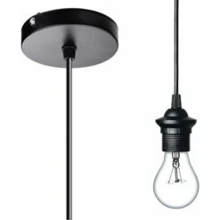 Monture Suspension Cable Suspension Luminaire E27 Porte Lampe Suspension Suspendue Accessoires Avec 1m Câble Pour Bar Café Magasin De Vêtements Maison Hôtel (Noir),Oi-FRIS 8 Monture Suspension Cable Suspension Luminaire E27 Porte Lampe Suspension Suspendue Accessoires Avec 1m Câble Pour Bar Café Magasin De Vêtements Maison Hôtel (Noir),Oi-FRIS -EUROPALAMP Soldes Magasin 64705412 4