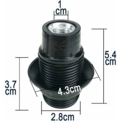 4 Pièces E14 Socket Lamp Bulb 250V 4A Plastic Light Bulb Socket Holder External Thread Retro Style (E14 Dent Complète) 56Vingt -EUROPALAMP Soldes Magasin 64936225 5