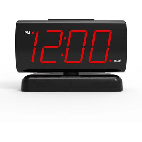 Réveil Numérique Avec Base Pivotante, Affichage LED Rouge, Grand Nombre De Chiffres Pour L'ancien, Gros Bouton Rond 1 Réveil Numérique Avec Base Pivotante, Affichage LED Rouge, Grand Nombre De Chiffres Pour L'ancien, Gros Bouton Rond
