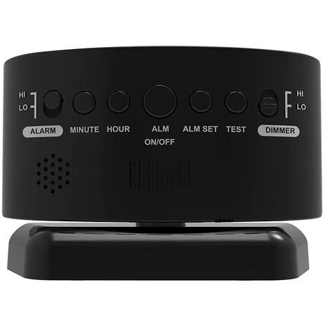 Réveil Numérique Avec Base Pivotante, Affichage LED Rouge, Grand Nombre De Chiffres Pour L'ancien, Gros Bouton Rond 2 Réveil Numérique Avec Base Pivotante, Affichage LED Rouge, Grand Nombre De Chiffres Pour L'ancien, Gros Bouton Rond – Image 2