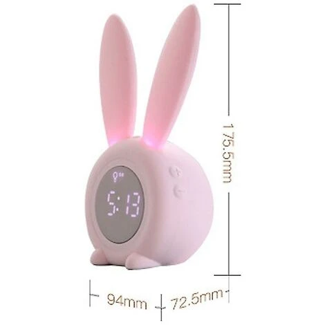 Réveil Numérique Pour Enfants Lapin Veilleuse Horloges Multifonctions (Bleu)-BDD 3 Réveil Numérique Pour Enfants Lapin Veilleuse Horloges Multifonctions (Bleu)-BDD – Image 3
