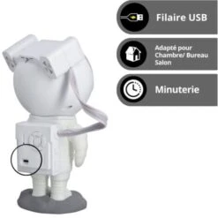 Xanlite - Veilleuse Projecteur LED AstroLite Blanche, Filaire USB, Câble 100cm - ASTROLITE -EUROPALAMP Soldes Magasin 66566846 3