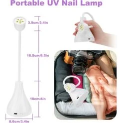 Lampe UV Sèche Ongles, 18W LED Lampe UV Ongles Gel Séchage Rapide Séchoir à Ongles Avec Minuterie 60s Portable Rotation à 360° Sèche Ongles UV Lampe à Ongles Pour Toutes Les Gels (Blanc) 7 Lampe UV Sèche Ongles, 18W LED Lampe UV Ongles Gel Séchage Rapide Séchoir à Ongles Avec Minuterie 60s Portable Rotation à 360° Sèche Ongles UV Lampe à Ongles Pour Toutes Les Gels (Blanc) -EUROPALAMP Soldes Magasin 67402841 3
