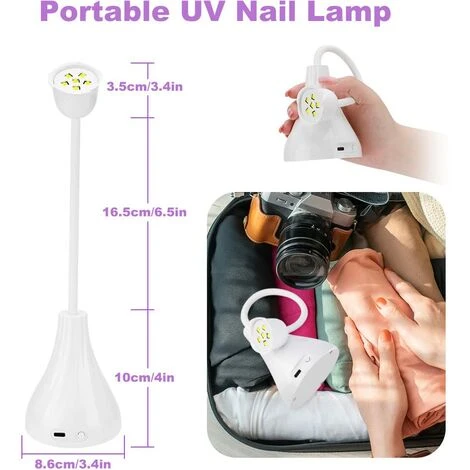 Lampe UV Sèche Ongles, 18W LED Lampe UV Ongles Gel Séchage Rapide Séchoir à Ongles Avec Minuterie 60s Portable Rotation à 360° Sèche Ongles UV Lampe à Ongles Pour Toutes Les Gels (Blanc) 3 Lampe UV Sèche Ongles, 18W LED Lampe UV Ongles Gel Séchage Rapide Séchoir à Ongles Avec Minuterie 60s Portable Rotation à 360° Sèche Ongles UV Lampe à Ongles Pour Toutes Les Gels (Blanc) – Image 3