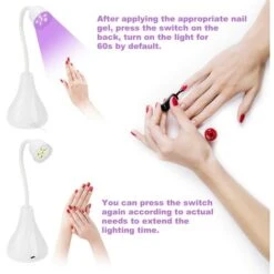 Lampe UV Sèche Ongles, 18W LED Lampe UV Ongles Gel Séchage Rapide Séchoir à Ongles Avec Minuterie 60s Portable Rotation à 360° Sèche Ongles UV Lampe à Ongles Pour Toutes Les Gels (Blanc) 9 Lampe UV Sèche Ongles, 18W LED Lampe UV Ongles Gel Séchage Rapide Séchoir à Ongles Avec Minuterie 60s Portable Rotation à 360° Sèche Ongles UV Lampe à Ongles Pour Toutes Les Gels (Blanc) -EUROPALAMP Soldes Magasin 67402841 5