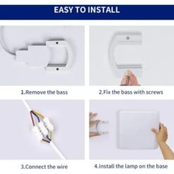 Plafonnier Led Carré 30W, Luminaire Plafonnier Etanche IP54, 2700LM 6500K Blanc Froid, Plafonnier Salle De Bain Cuisine Couloir Balcon 25cm [Classe énergétique E] -EUROPALAMP Soldes Magasin 67913981 4