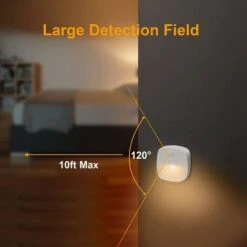Lumiere Détecteur De Mouvement Interieur, Lampe Detecteur De Mouvement Pile, Veilleuse LED Automatiquel Pour Chambre, Cuisine, Couloir, Escalier, Coffre-t (Blanc Chaud, Paquet De 4) JUNJUN -EUROPALAMP Soldes Magasin 68312508 4