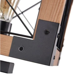 Suspension Industrielle Vintage Rectangulaire, Suspension En Métal 5 Lumières Pour Chambre, Salon, Cuisine, Salle à Manger, 80 Cm -EUROPALAMP Soldes Magasin 68957239 3