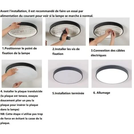 Plafonnier LED Avec Détecteur De Mouvement Lampe De Lumière Automatique Pour Extérieur Balcon Garage Entrée Couloir Luminaire Rond Facile à Installer Lampe De Plafond 6000K Blanc Froid, 1200LM, Ø30CM 4 Plafonnier LED Avec Détecteur De Mouvement Lampe De Lumière Automatique Pour Extérieur Balcon Garage Entrée Couloir Luminaire Rond Facile à Installer Lampe De Plafond 6000K Blanc Froid, 1200LM, Ø30CM – Image 4