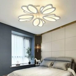 Plafonnier LED, Moderne Petal Lampe De Plafond LED, Suspension Luminaire Blanc 70W 5600LM, 6000K Lumière Blanche, Luminaire Plafonnier LED Pour Salon Cuisine Chambre Salle à Manger, Ø63cm