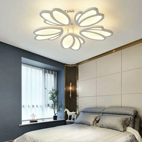 Plafonnier LED, Moderne Petal Lampe De Plafond LED, Suspension Luminaire Blanc 70W 5600LM, 6000K Lumière Blanche, Luminaire Plafonnier LED Pour Salon Cuisine Chambre Salle à Manger, Ø63cm 1 Plafonnier LED, Moderne Petal Lampe De Plafond LED, Suspension Luminaire Blanc 70W 5600LM, 6000K Lumière Blanche, Luminaire Plafonnier LED Pour Salon Cuisine Chambre Salle à Manger, Ø63cm