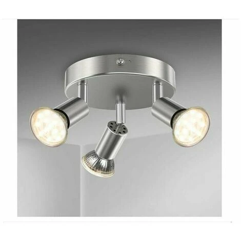 Plafonnier Salle De Bain LED éclairage Lampe Plafond Sdb Chrome 3 Spots Orientables IP44 GU10 Plafonnier De Salle De Bain 1 Plafonnier Salle De Bain LED éclairage Lampe Plafond Sdb Chrome 3 Spots Orientables IP44 GU10 Plafonnier De Salle De Bain