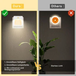 Randaco Veilleuse Led, Lampe De Nuit Avec Détecteur De Mouvement Et Capteur De Lumière, Paquet De 2 9 Randaco Veilleuse Led, Lampe De Nuit Avec Détecteur De Mouvement Et Capteur De Lumière, Paquet De 2 -EUROPALAMP Soldes Magasin 74257858 5