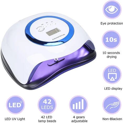 Randaco 168W Lampe Ongles Lampe à Ongles Sèche-ongles LED UV Nail Dryer Gel Light Curing Device Sèche-vernis à Ongles Avec 4 Minuteries 3 Randaco 168W Lampe Ongles Lampe à Ongles Sèche-ongles LED UV Nail Dryer Gel Light Curing Device Sèche-vernis à Ongles Avec 4 Minuteries – Image 3