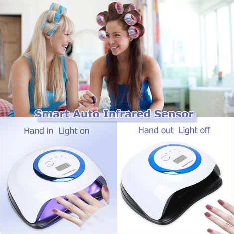 Randaco 168W Lampe Ongles Lampe à Ongles Sèche-ongles LED UV Nail Dryer Gel Light Curing Device Sèche-vernis à Ongles Avec 4 Minuteries 5 Randaco 168W Lampe Ongles Lampe à Ongles Sèche-ongles LED UV Nail Dryer Gel Light Curing Device Sèche-vernis à Ongles Avec 4 Minuteries – Image 5
