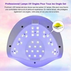 SEENLIN Sèche Ongles Lampe UV LED 54W Pour Tous Les Gel LCD Ecran 4 Minuteries Séchoir à Ongles Professionnel Lampe UV Ongles Permanent Lumière Blanche Lampe à Polymériser Nail Art -EUROPALAMP Soldes Magasin 75459216 3