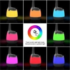 MAGICFOX Lampe De Bureau Flexible, Lampe Rechargeable Avec Veilleuse Colorée/ 3 Modes Et 3 Niv. De Luminosité/Contrôle Tactile -EUROPALAMP Soldes Magasin 76013574 4